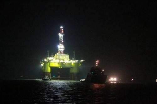 Giàn khoan dầu Nam Hải 9 của Trung Quốc. Ảnh: Chinanews.